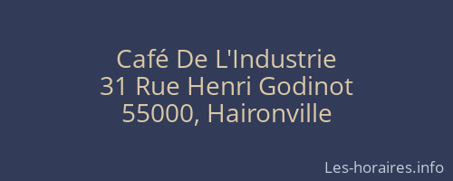 Café De L'Industrie