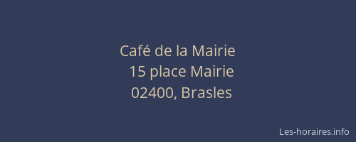 Café de la Mairie
