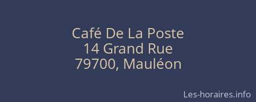 Café De La Poste