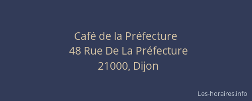Café de la Préfecture