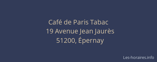 Café de Paris Tabac