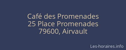 Café des Promenades