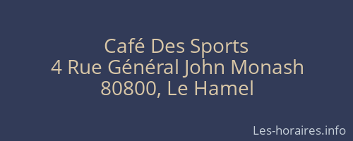 Café Des Sports