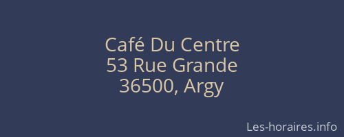 Café Du Centre
