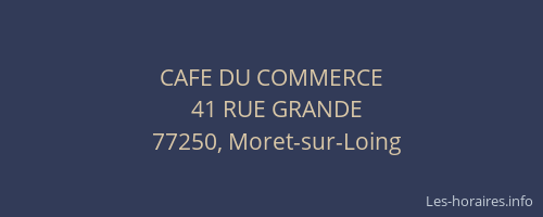 CAFE DU COMMERCE