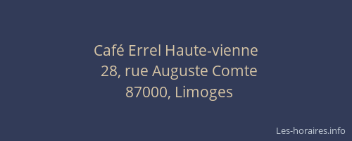 Café Errel Haute-vienne