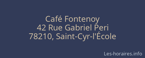 Café Fontenoy