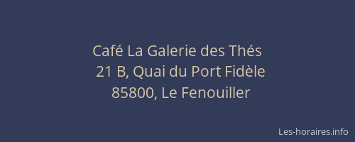 Café La Galerie des Thés