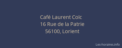 Café Laurent Coïc