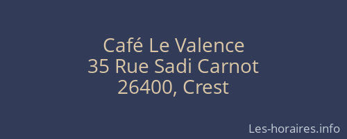 Café Le Valence