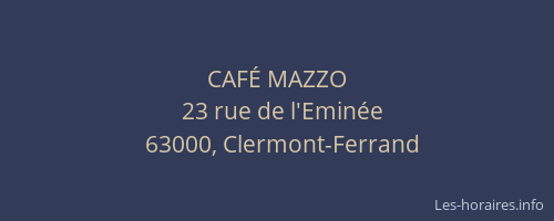 CAFÉ MAZZO