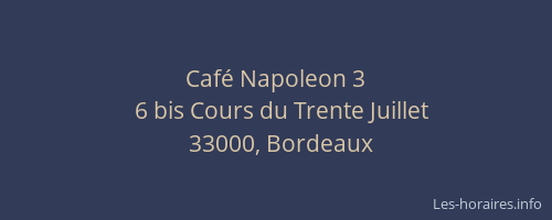 Café Napoleon 3