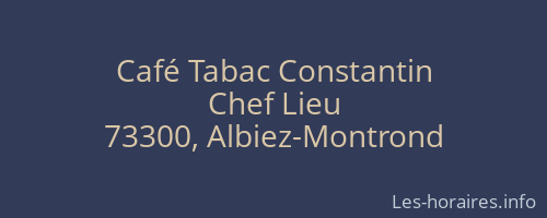 Café Tabac Constantin