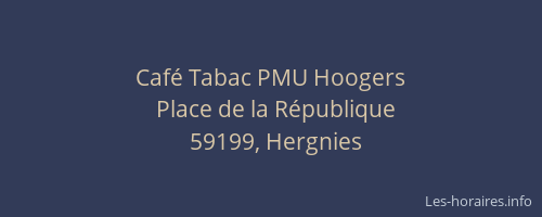 Café Tabac PMU Hoogers