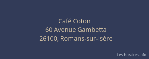 Caf&eacute; Coton