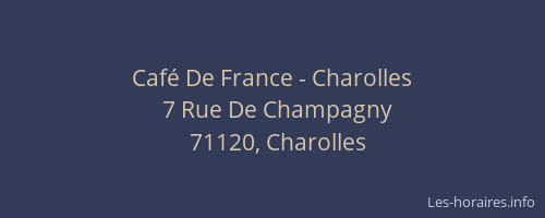 Café De France - Charolles