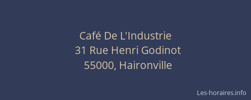 Café De L'Industrie