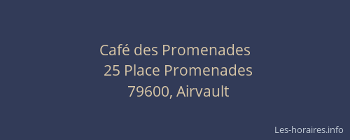Café des Promenades