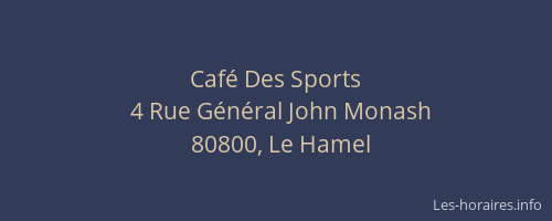Caf&eacute; Des Sports