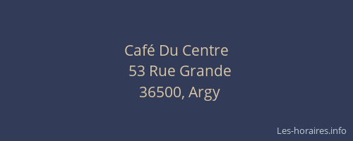 Caf&eacute; Du Centre