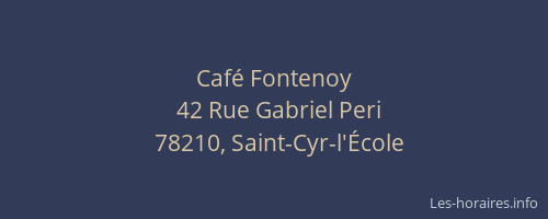 Café Fontenoy