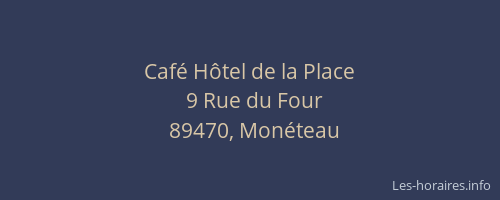 Café Hôtel de la Place