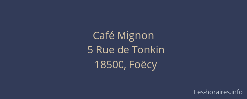 Caf&eacute; Mignon