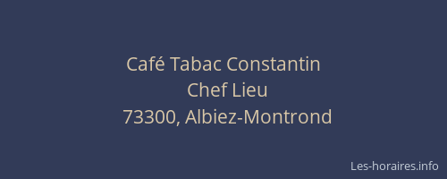 Café Tabac Constantin