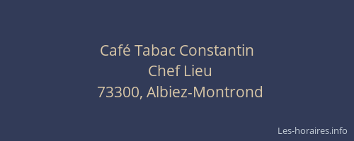 Caf&eacute; Tabac Constantin