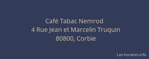 Caf&eacute; Tabac Nemrod