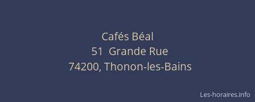 Caf&eacute;s B&eacute;al