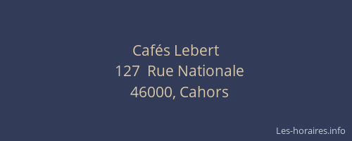 Caf&eacute;s Lebert