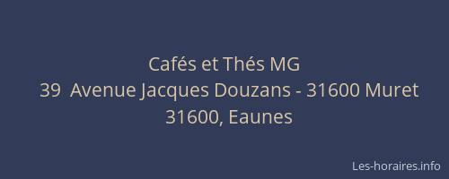 Cafés et Thés MG
