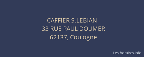 CAFFIER S.LEBIAN