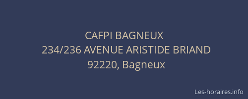 CAFPI BAGNEUX