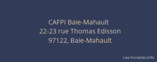 CAFPI Baie-Mahault