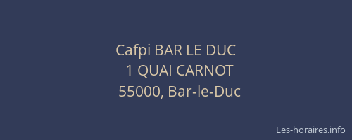 Cafpi BAR LE DUC