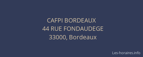 CAFPI BORDEAUX