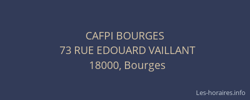 CAFPI BOURGES