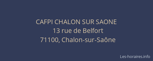 CAFPI CHALON SUR SAONE