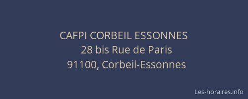 CAFPI CORBEIL ESSONNES