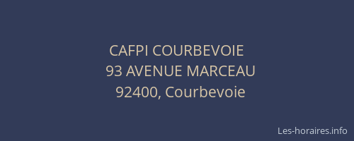 CAFPI COURBEVOIE