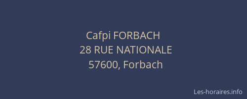 Cafpi FORBACH