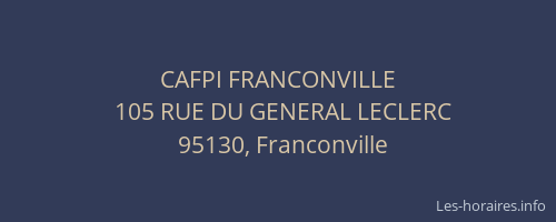 CAFPI FRANCONVILLE