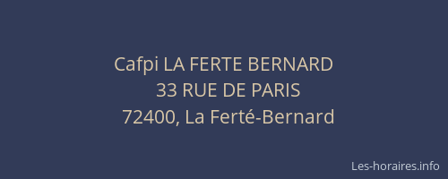 Cafpi LA FERTE BERNARD