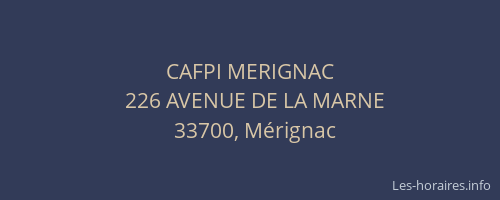 CAFPI MERIGNAC