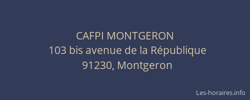 CAFPI MONTGERON