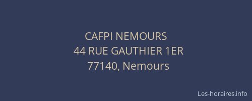 CAFPI NEMOURS