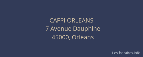 CAFPI ORLEANS