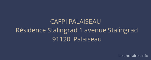 CAFPI PALAISEAU